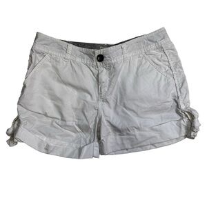 Converse One Star White Shorts Size 4 Tie Detail at the Hem Cuffed Cotton NWOT